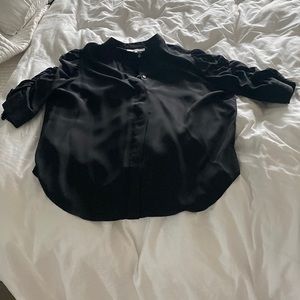Black 100% silk shirt